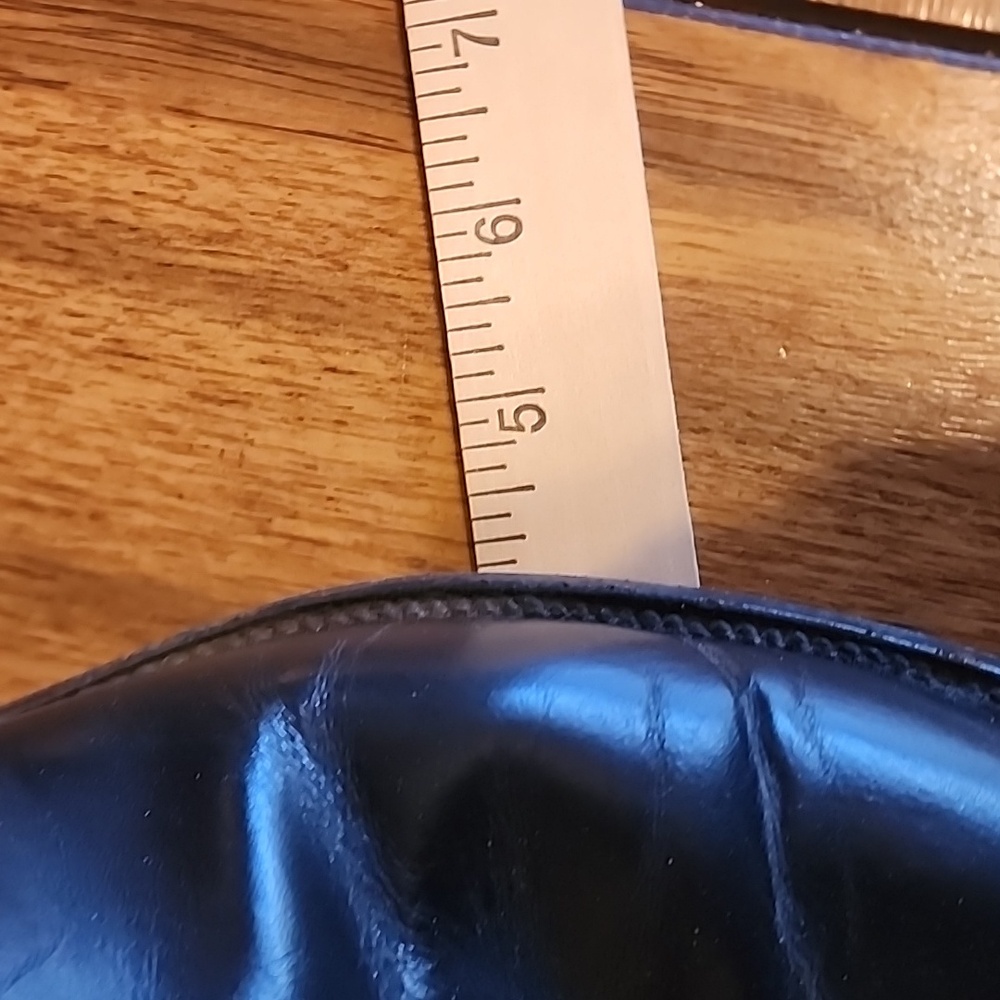 EXCELSIOR Black Boots Leather Shiny Well Made Very Little Wear Side Boot Pulls - Picture 10 of 11